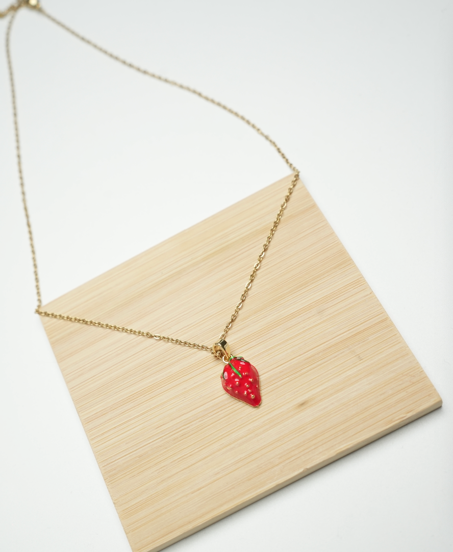collier fraise inoxydable