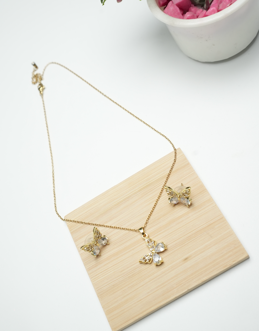 Pack Butterfly – Collier & Boucles d’Oreilles