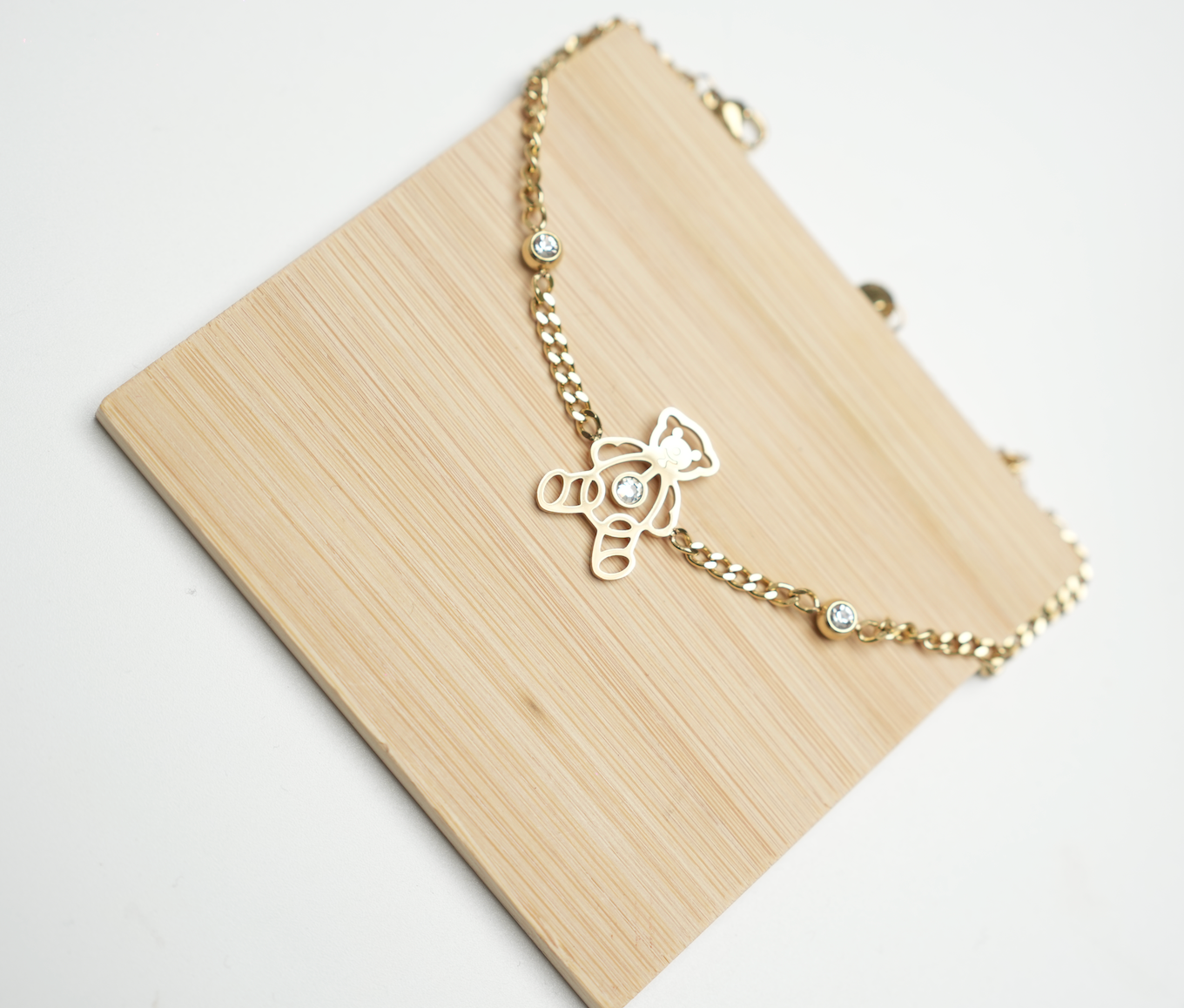 Bracelet Fin – Pendentif Teddy Bear