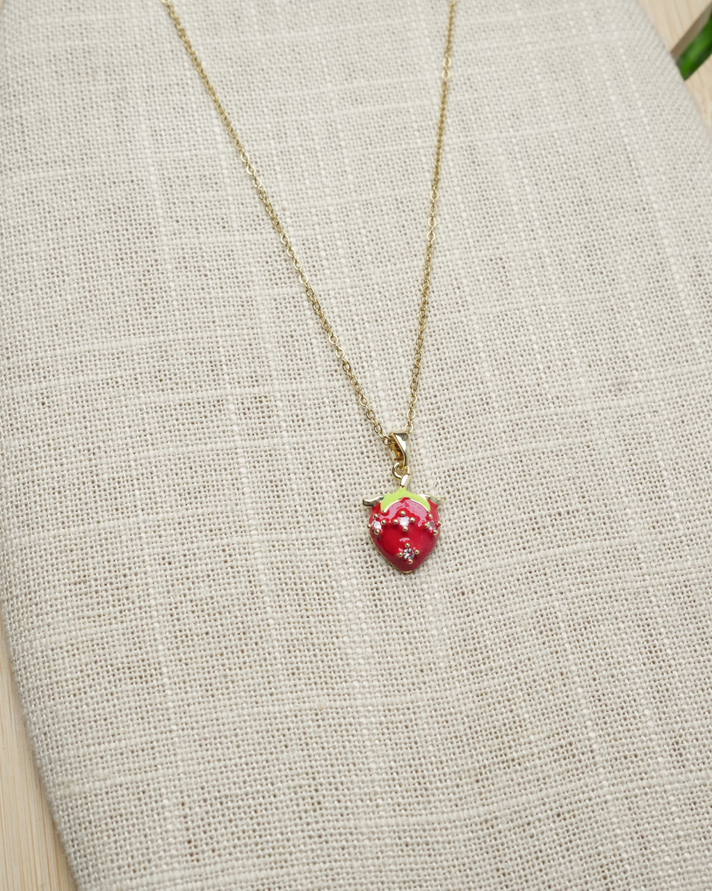 collier fraise inoxydable