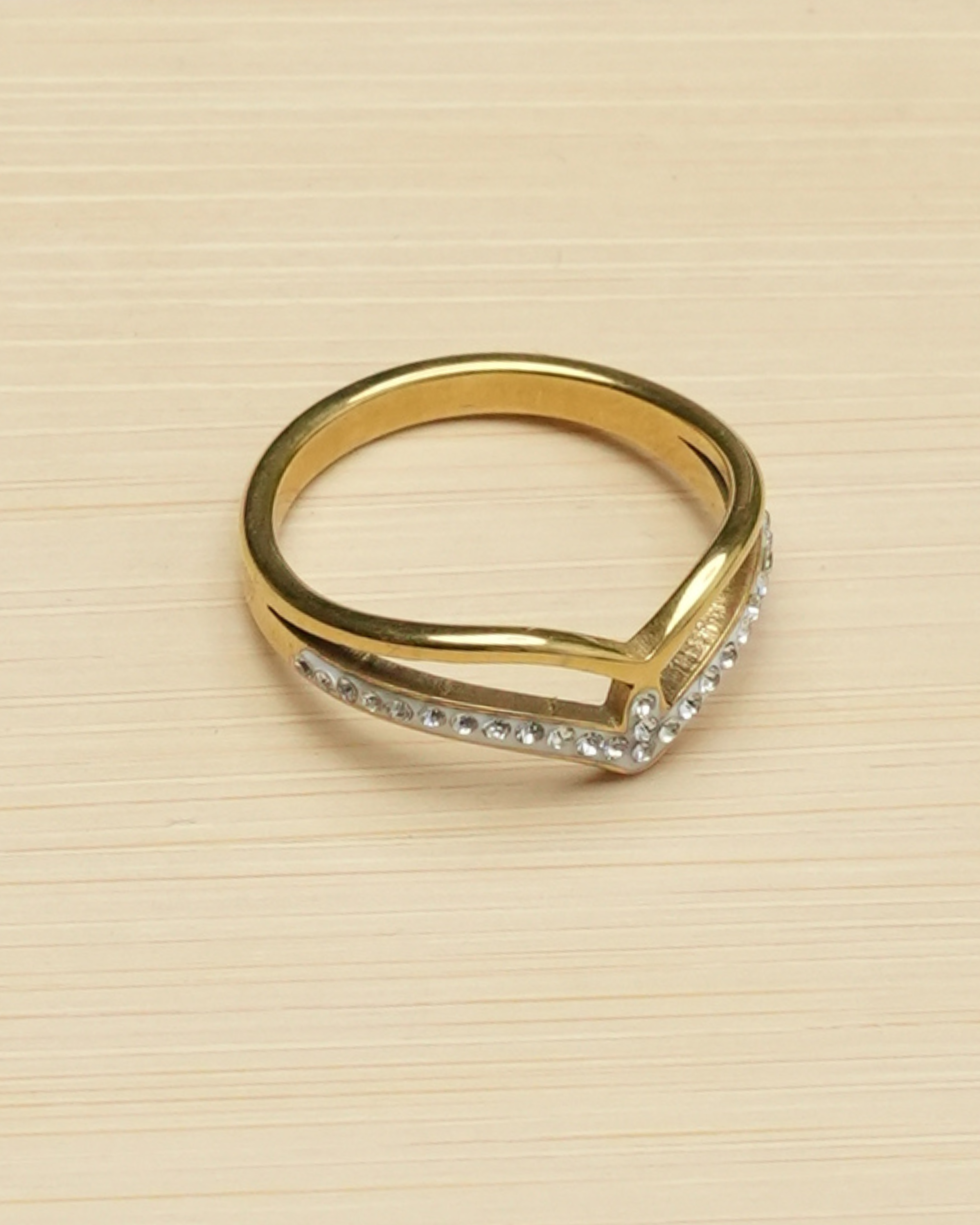 bague inoxydable- wishbone ring