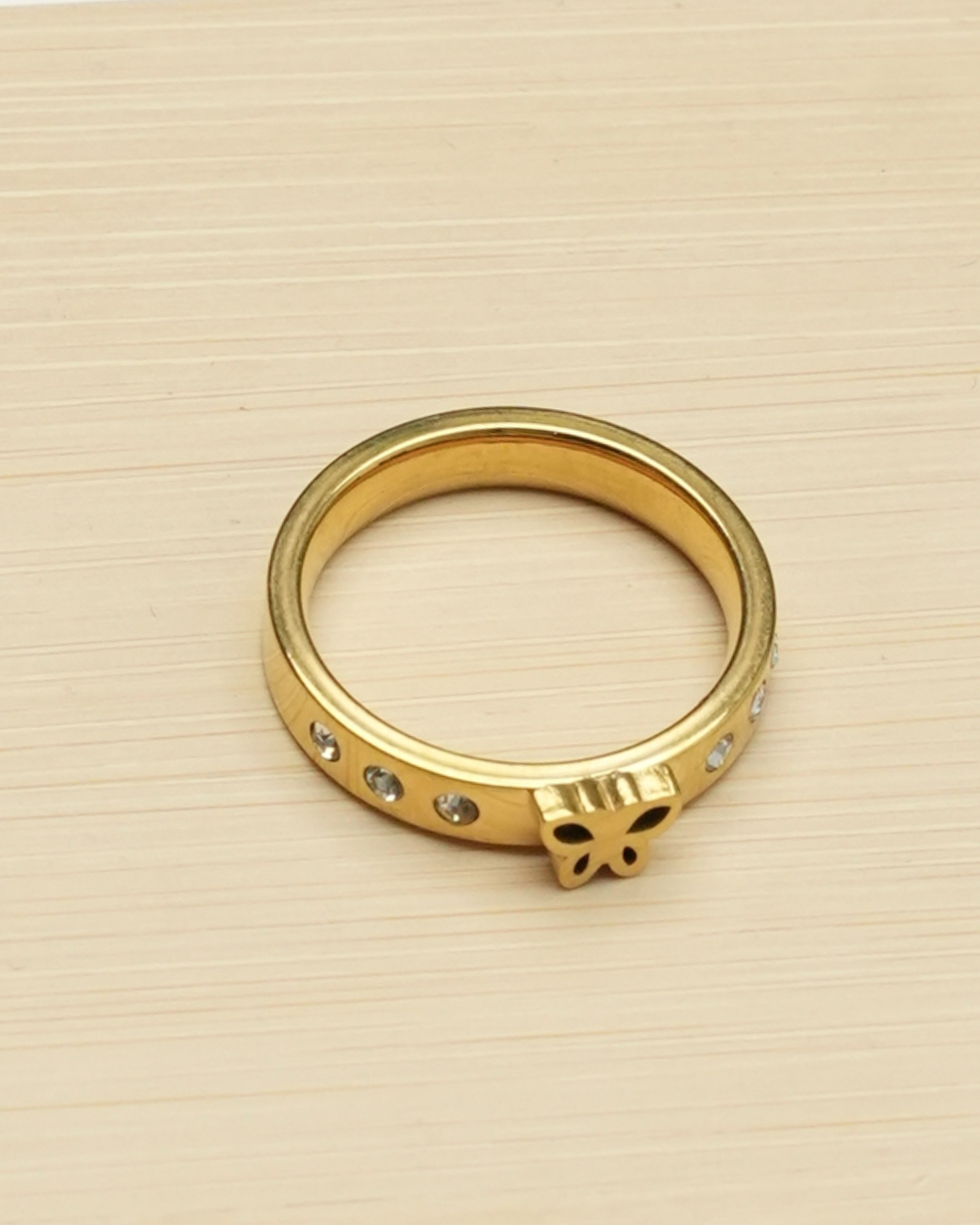 bague inoxydable- butterfly