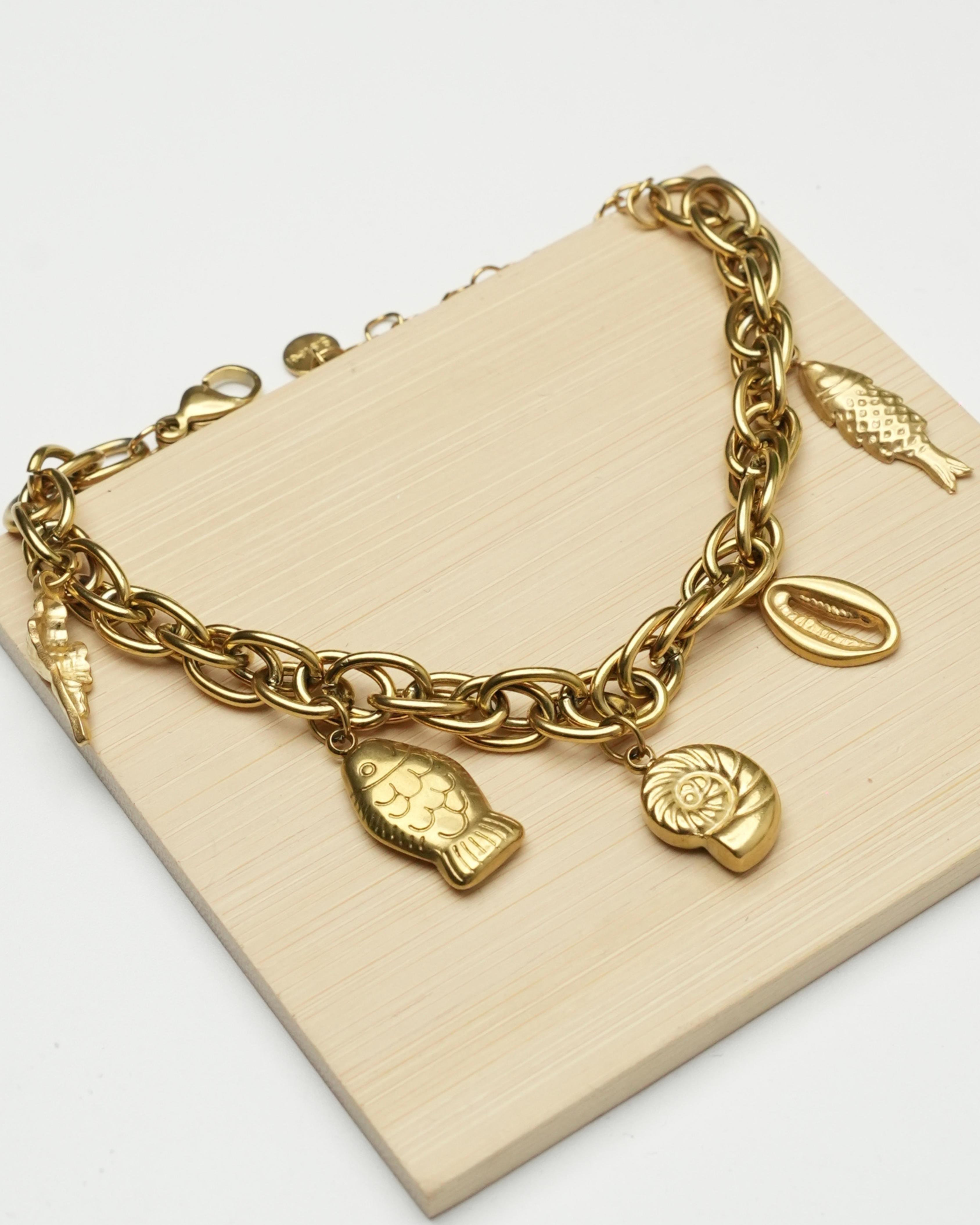 Bracelet inoxydable aura dorée