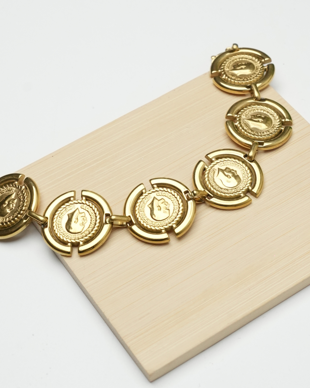 Bracelet inoxydable maillons d'or