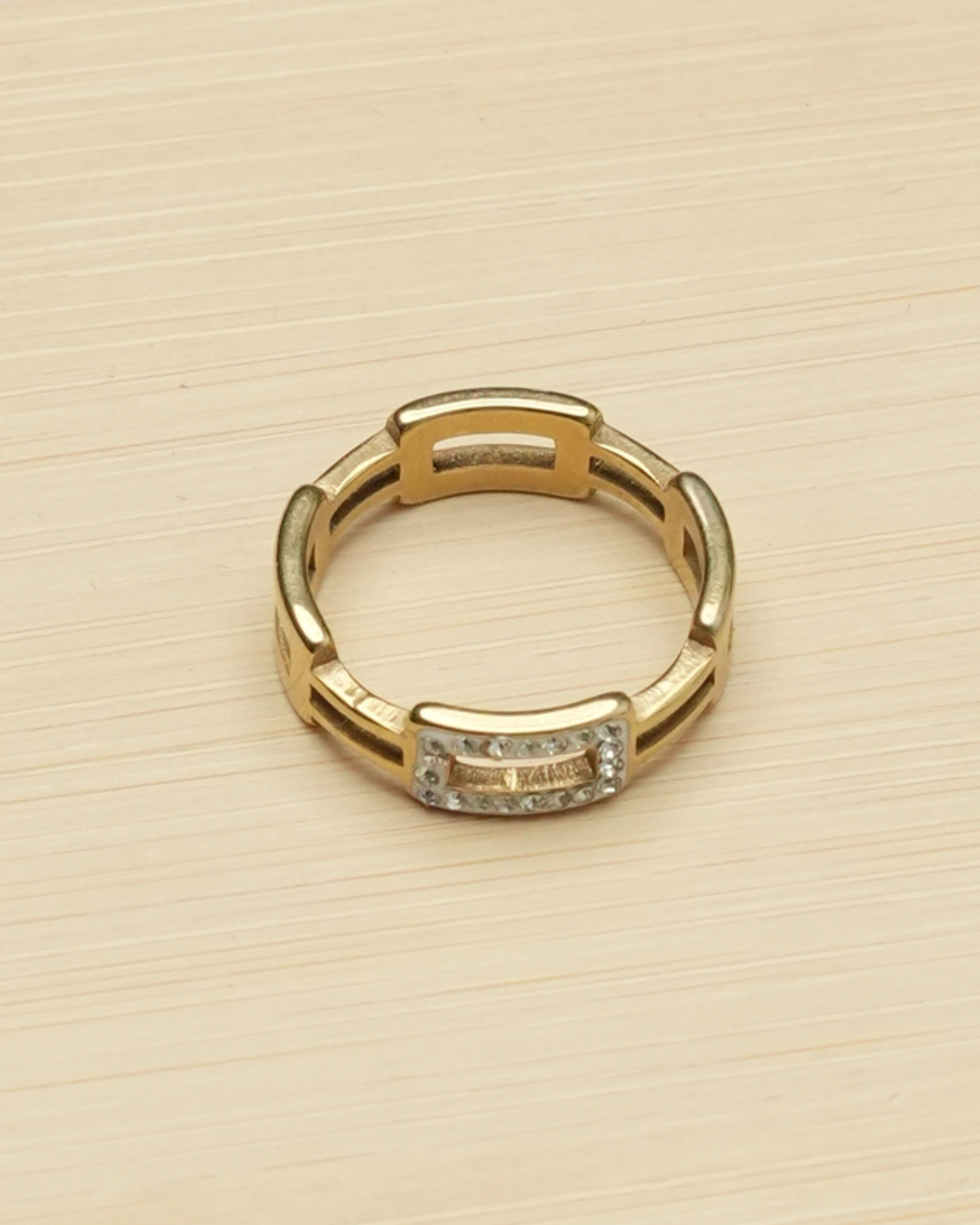 bague inoxydable- bald links ring