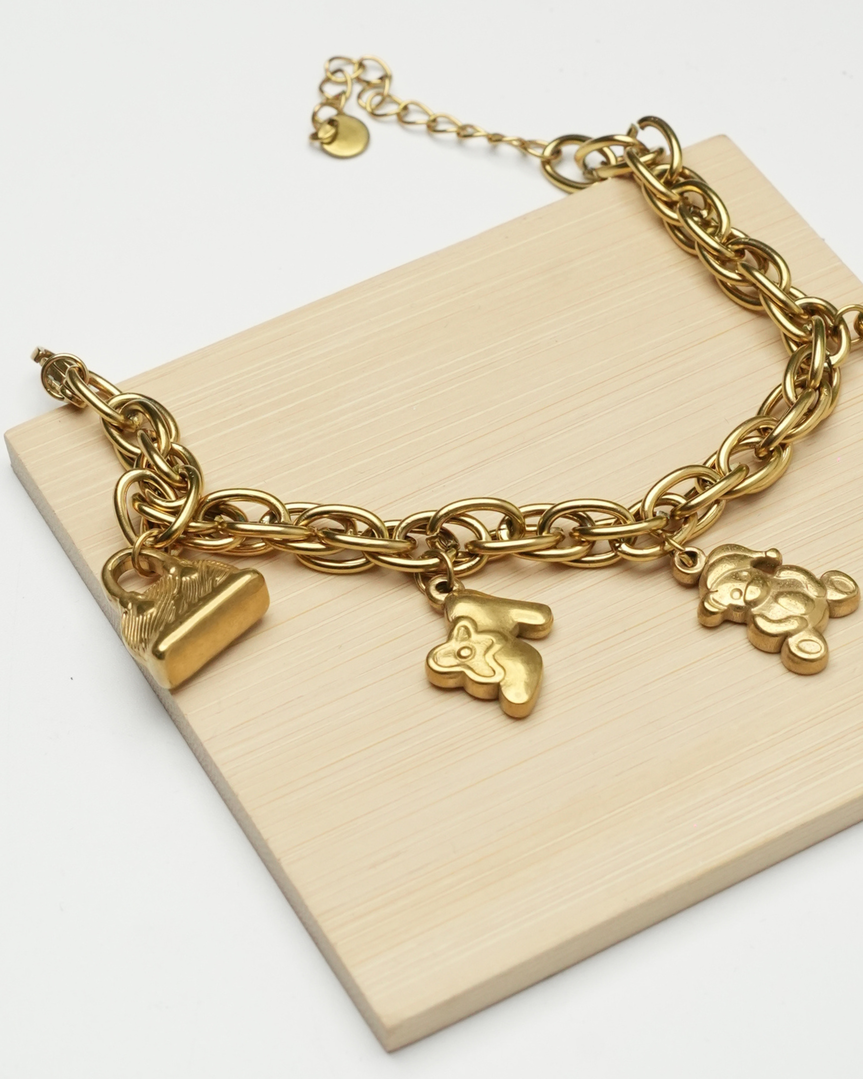 Bracelet inoxydable aura dorée